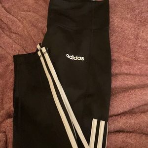 black adidas leggings large